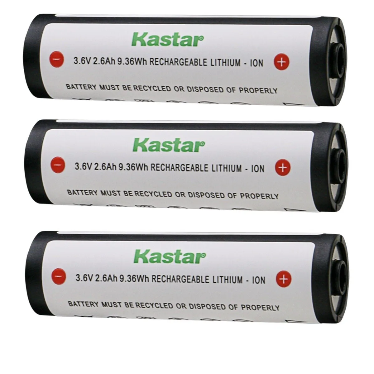 Kastar Kastar 74175 3.7V 2.6Ah 3-Pack Li-Ion camera battery — product photo