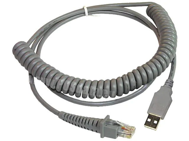 Datalogic Datalogic 90A051922 Cab-412 Coiled USB Cable 9.8 ft pos accessory — product photo
