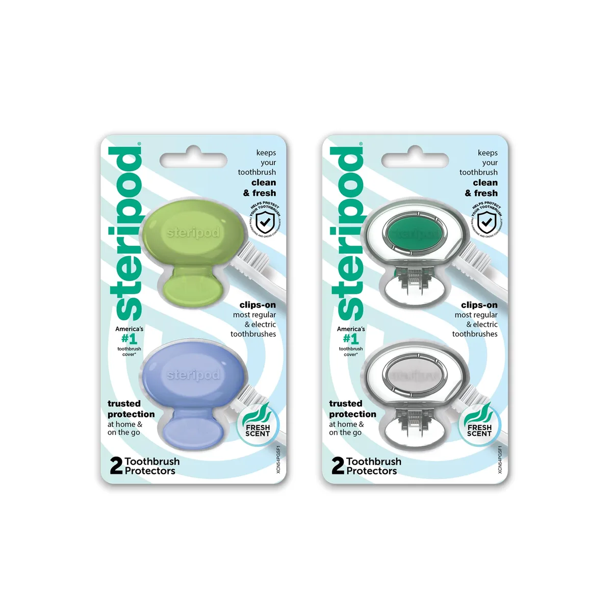  Steripod Clip-On Toothbrush Protector Multicolor 4 Count — product photo