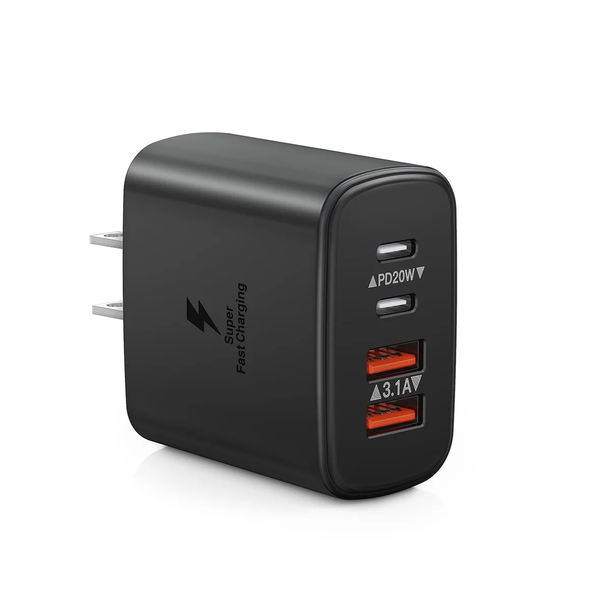 KEHIPI KEHIPI OFS-PD569 40W 4-port USB charger black — product photo