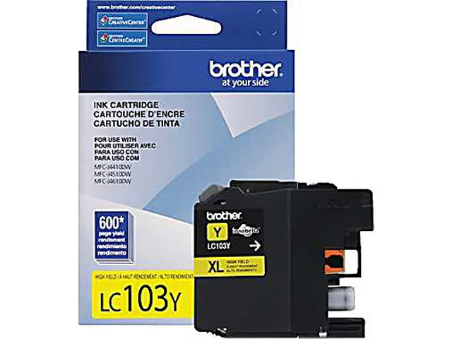 Brother Brother LC103YS Yellow Ink Cartridge 600 Pages — product photo