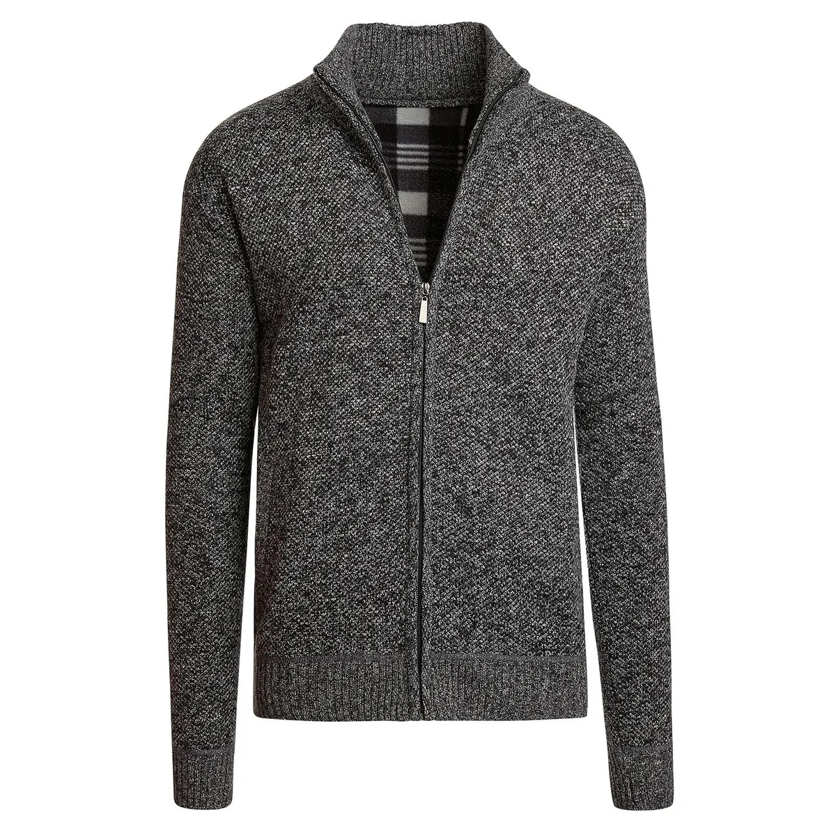 Altatac Altatac Men's Fleece Lined Full-Zip Mock Neck Sweater Dark Gray 2XL — product photo
