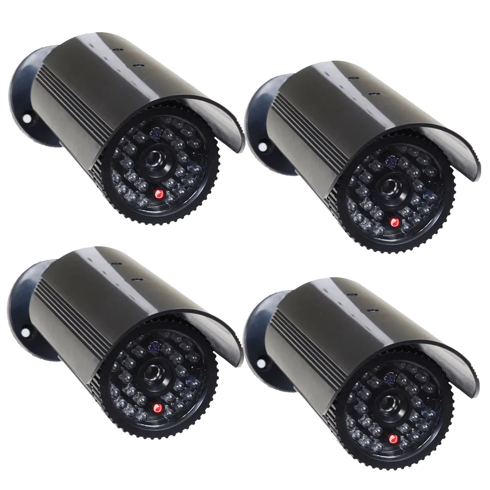 VideoSecu VideoSecu DMYIR4-N1 4-pack dummy CCTV camera with flashing LED — product photo