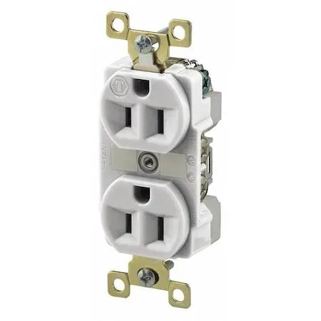 Zoro Select Zoro Select BRY5262W Straight Blade Receptacle 15 A 125V AC White — product photo