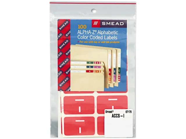 Smead Smead 67179 Alpha-Z Second Letter Label I Pink 100 Pack — product photo