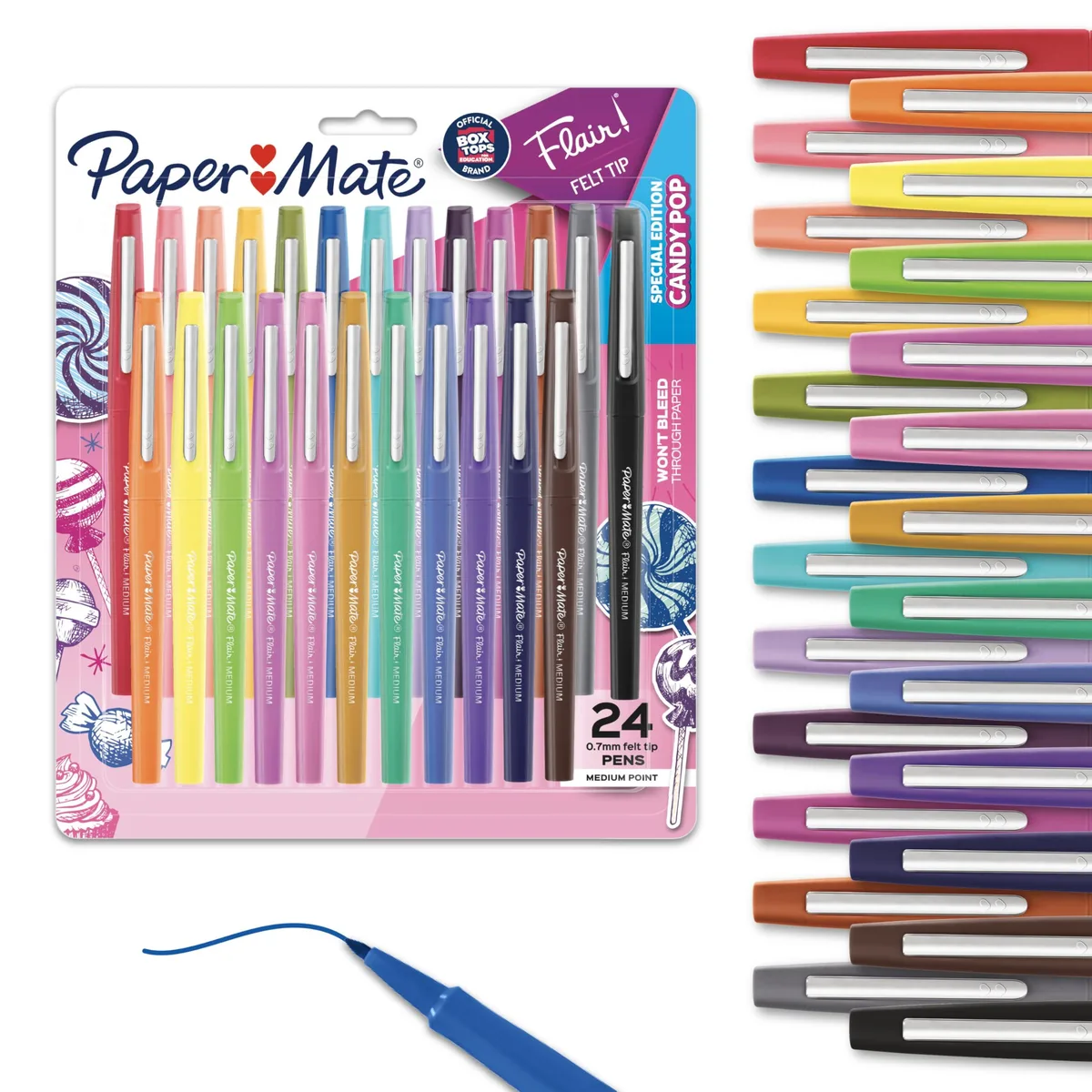  Flair Felt Tip Pens Medium Point 0.7mm 24 Count — product photo