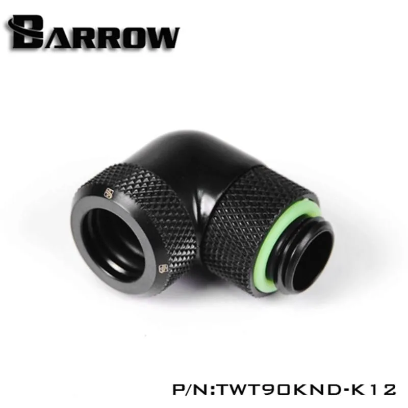 Barrow Mods Barrow Mods TWT90KND-K12 90° rotary coupling G1/4 12mm OD black — product photo