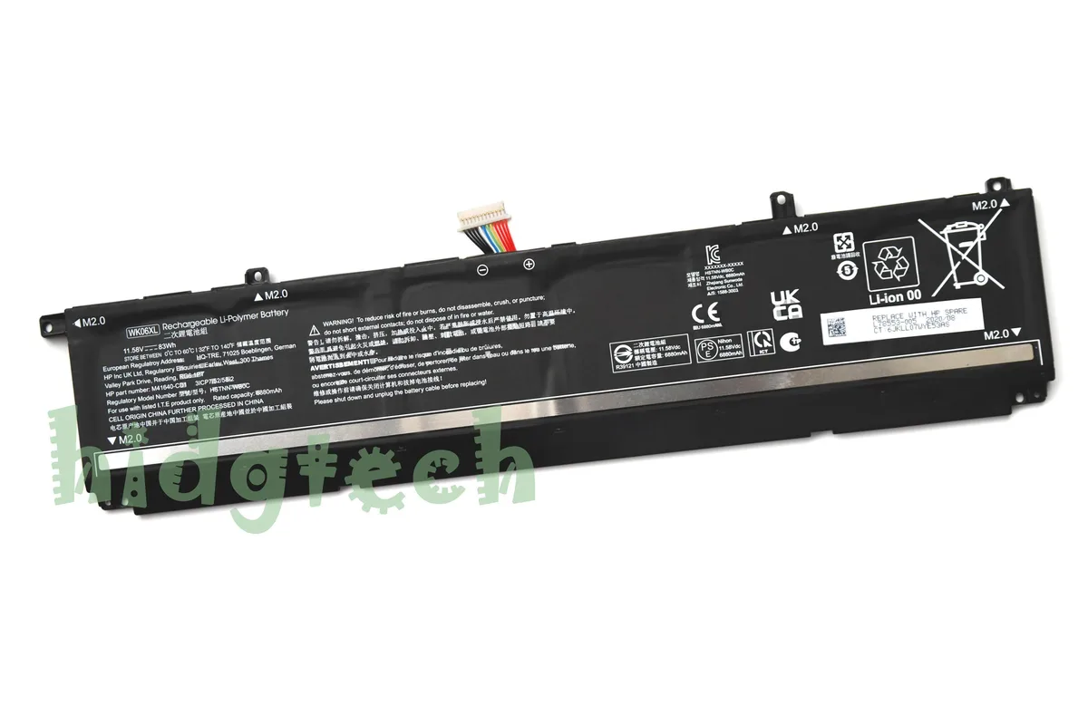 Beisite Beisite WK06XL laptop battery 83Wh 11.58V for OMEN 17-ck series — product photo