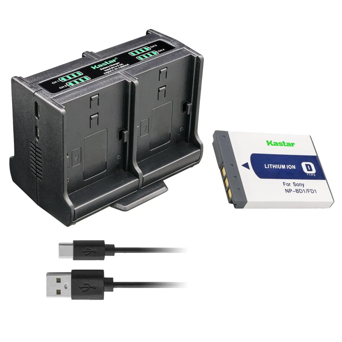 Kastar Kastar NP-BD1 Battery &amp; Quad USB Charger 1-Pack — product photo