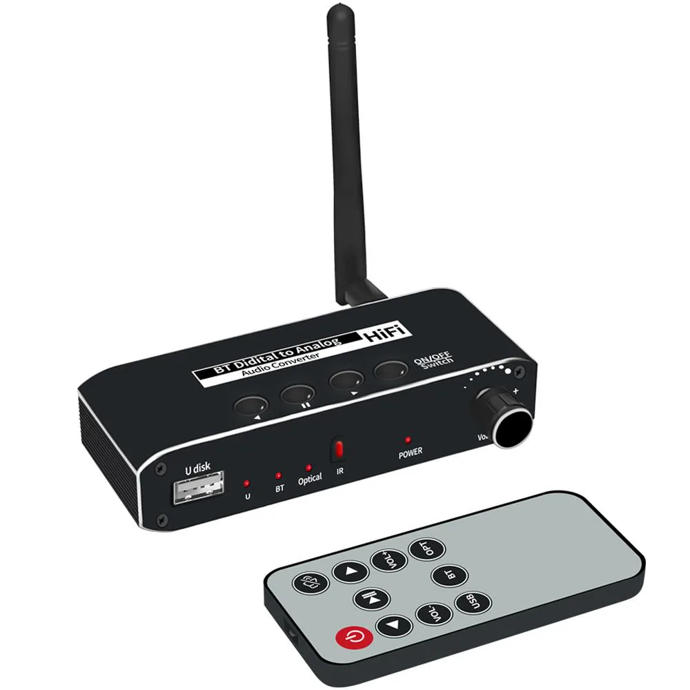 ESTONE ESTONE 192kHz DAC Converter SPDIF Optical USB Bluetooth 5.0 to L/R RCA 3.5mm — product photo