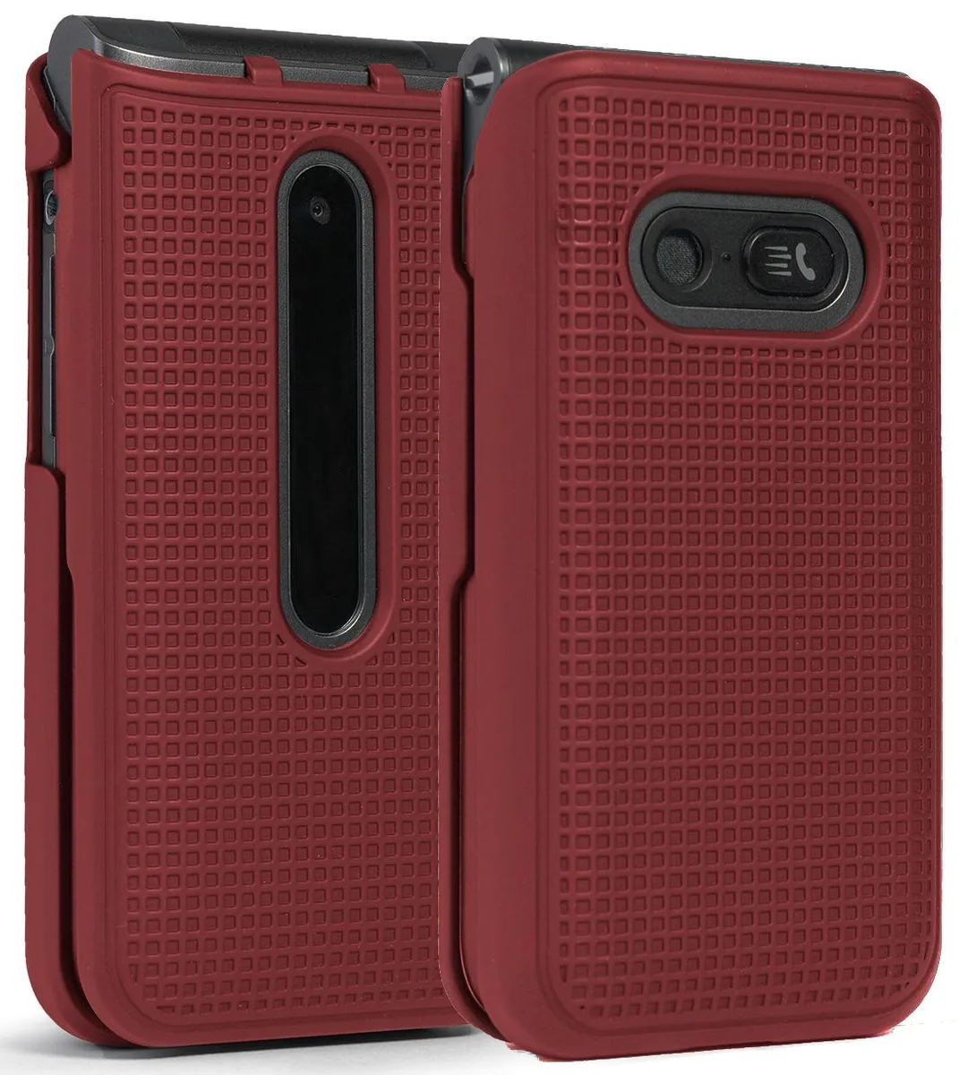 Nakedcellphone Nakedcellphone Grid Case Snap-On Cover Red LM-Y120 — product photo