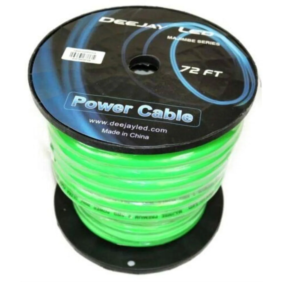 Deejay LED Deejay LED 72 Foot 0 AWG Power Cable Green — product photo