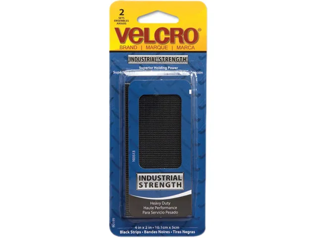 Velcro Velcro 90199 Industrial Strength Fastener Strips 4 x 2 Black — product photo
