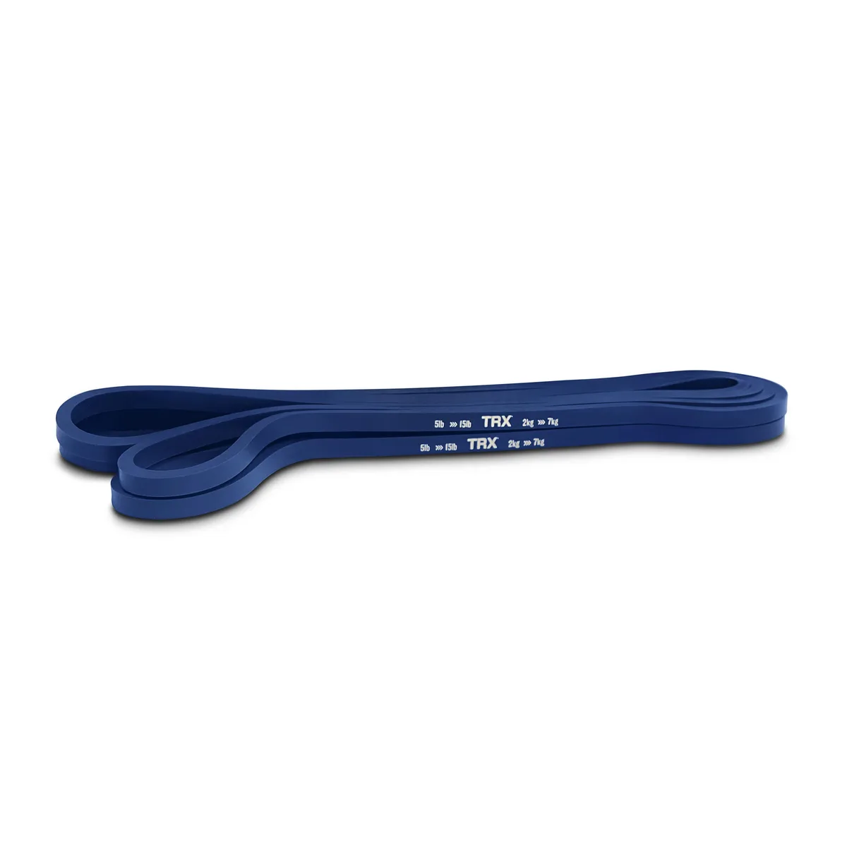 Blue natural rubber resistance band, light 5-15 lbs