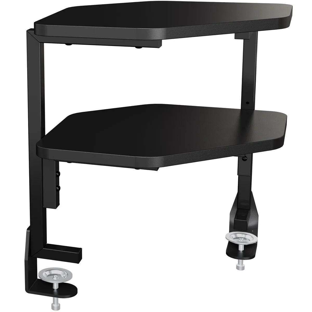 VIVO VIVO 17" Corner Clamp-on 2-Tier Shelving Organizer Black — product photo
