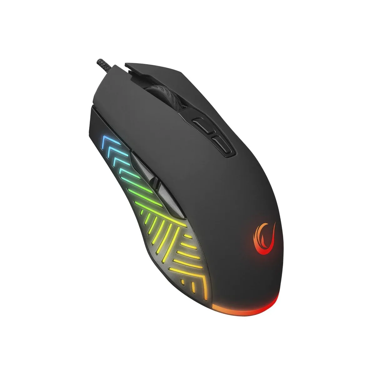  Rampage Spear V2 Black Wired Gaming Mouse 12800 DPI 7 Buttons — product photo