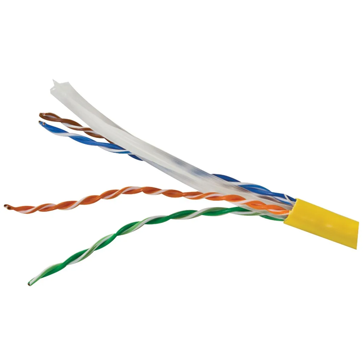 Yellow CAT6 solid riser cable in 1000ft pull box