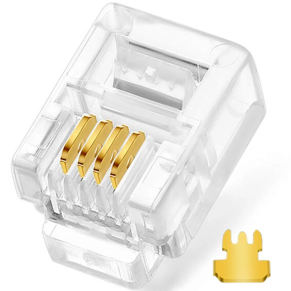  Zebra 300227 RJ11 6P4C Telephone Modular Plug 20 Pack — product photo