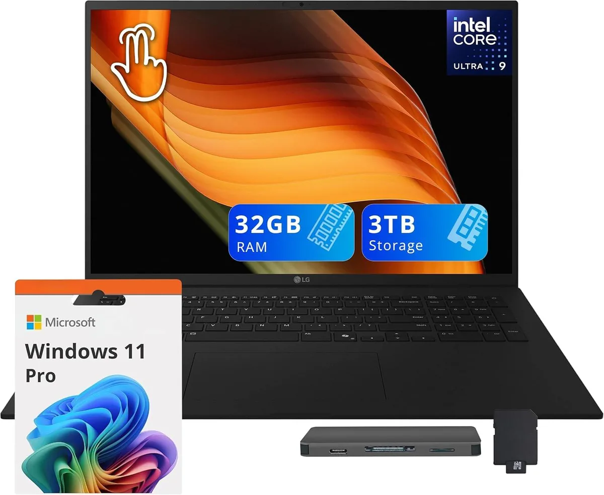 LG Electronics LG Gram 17" WQXGA Touch Ultra 9 288V 32GB 1TB Win 11 Pro Black — product photo