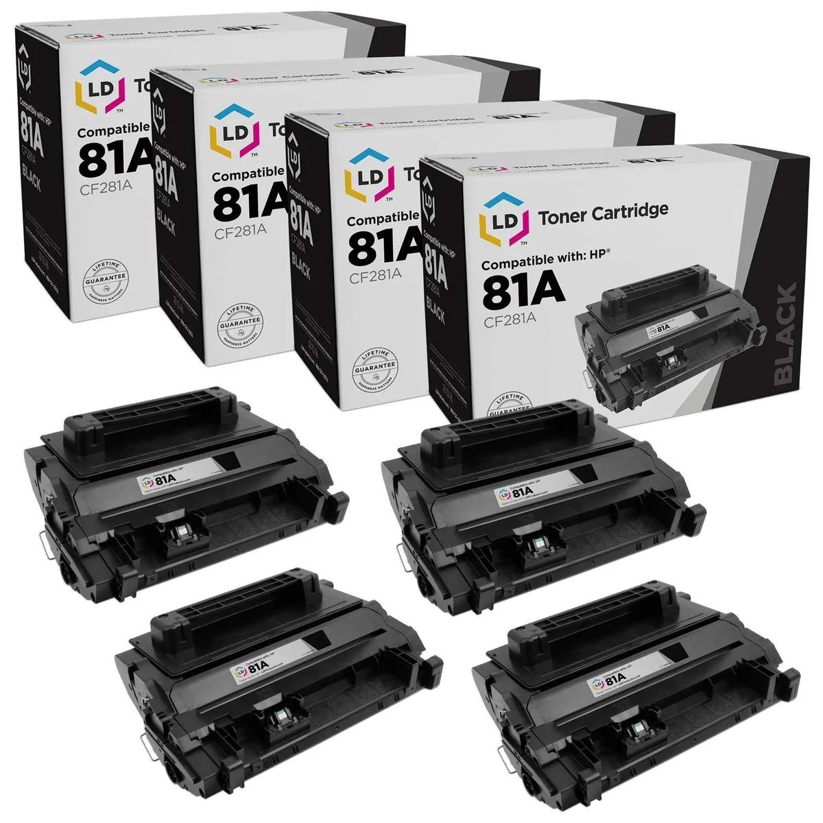 LD Products LD Products HP 81A CF281A Toner Cartridge Black 4-Pack — product photo