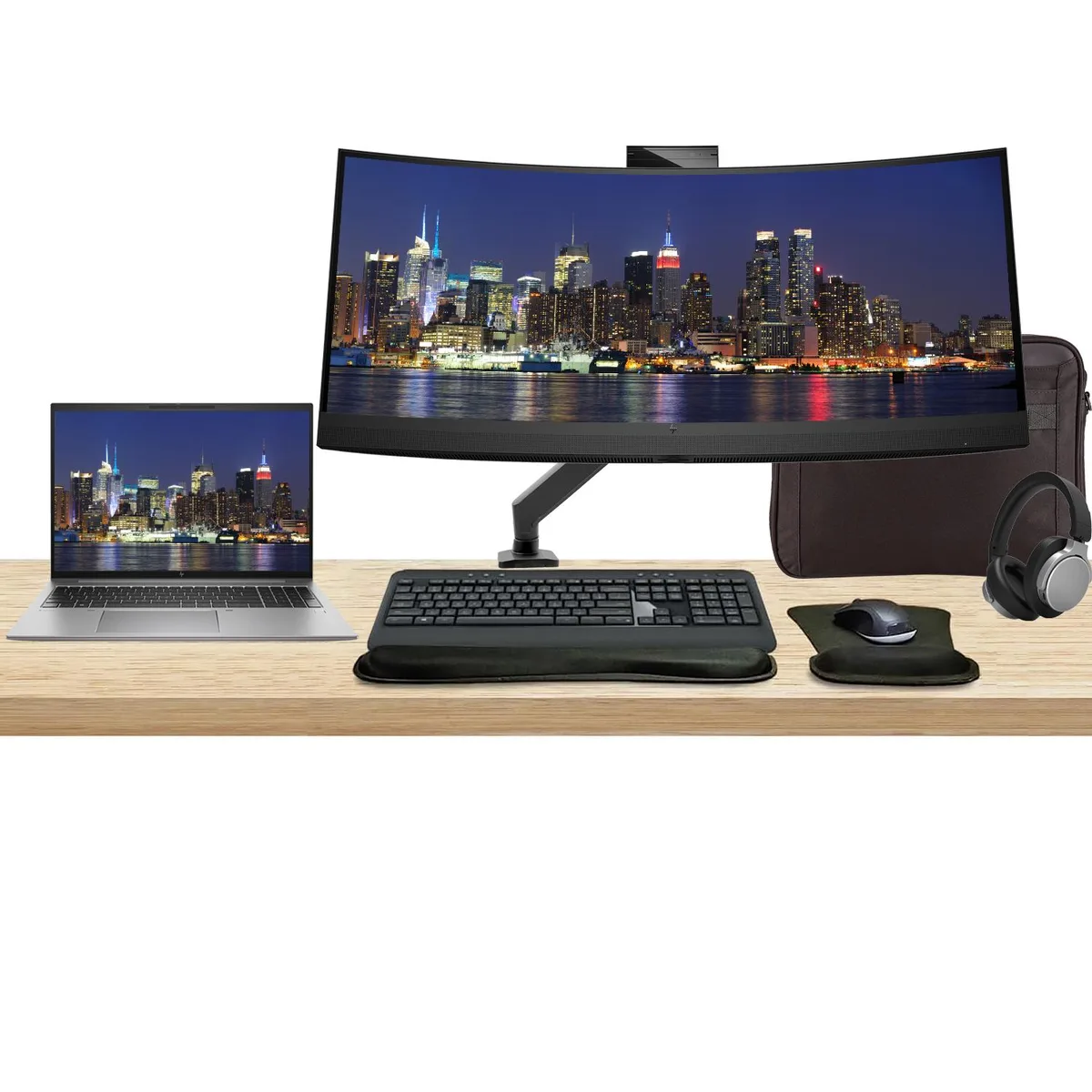 HP HP ZBook Firefly G10 16" i7-1370P 32GB 1TB SSD Windows 11 Pro with Z34c 34" Monitor MK540 Bundle — product photo