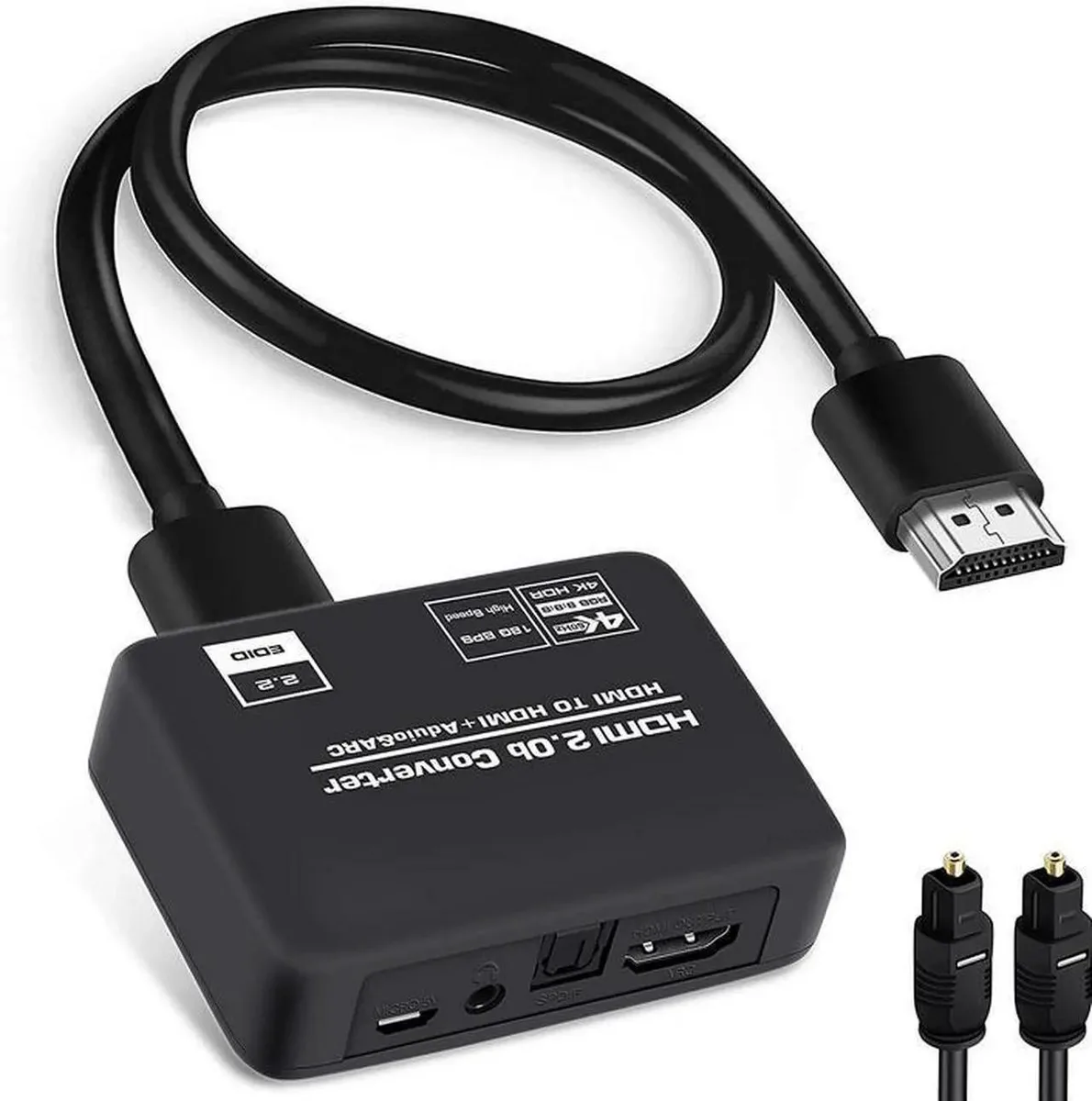 SMUGDESK SMUGDESK HDMI 2.0b Audio Extractor Splitter 4K 60Hz HDR10 HDCP 2.2 ARC 18Gbps Optical SPDIF 3.5mm — product photo
