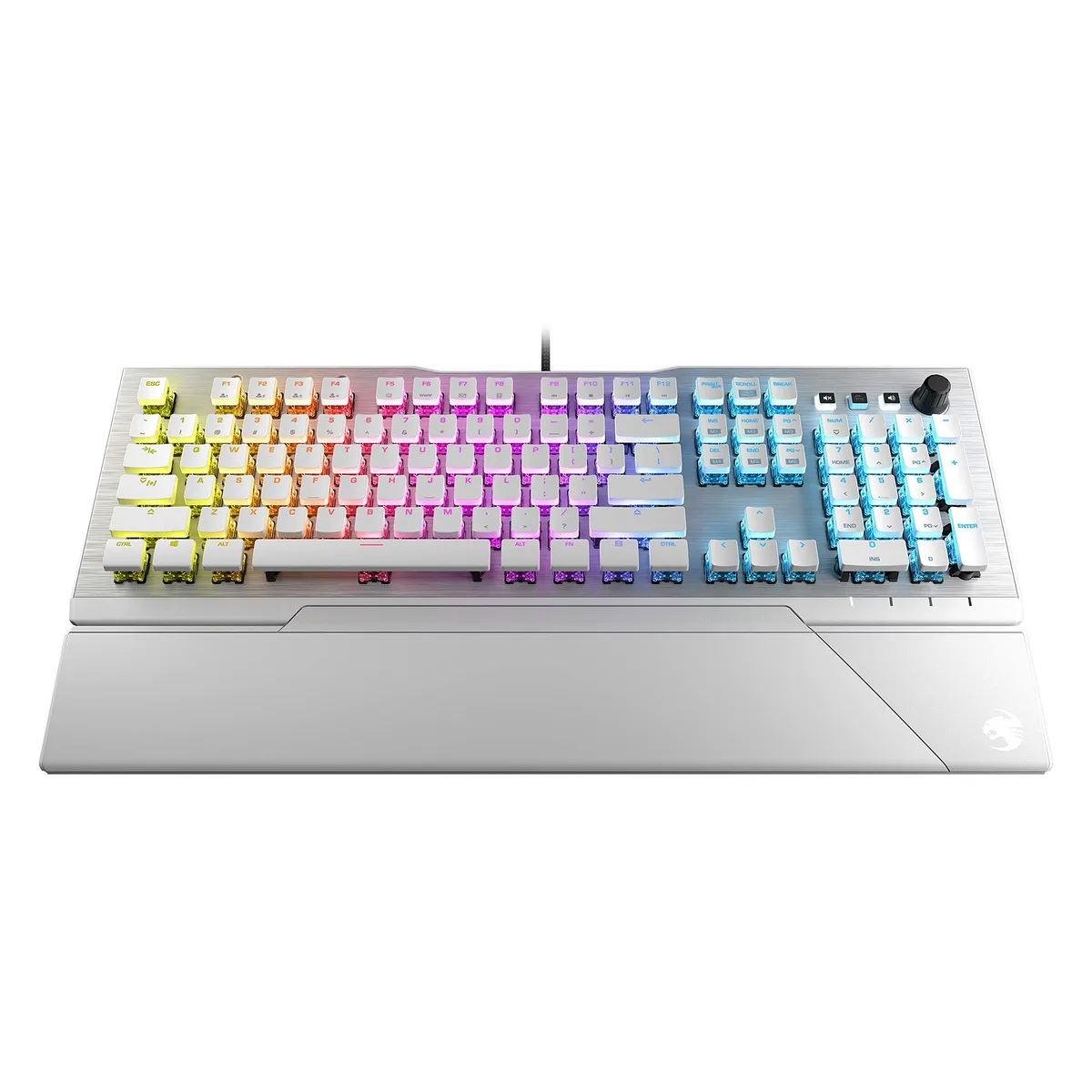 ROCCAT ROCCAT Vulcan 122 ROC-12-941-BN Gaming Keyboard Titan Brown Switches Full-size 107 Keys White/Silver — product photo