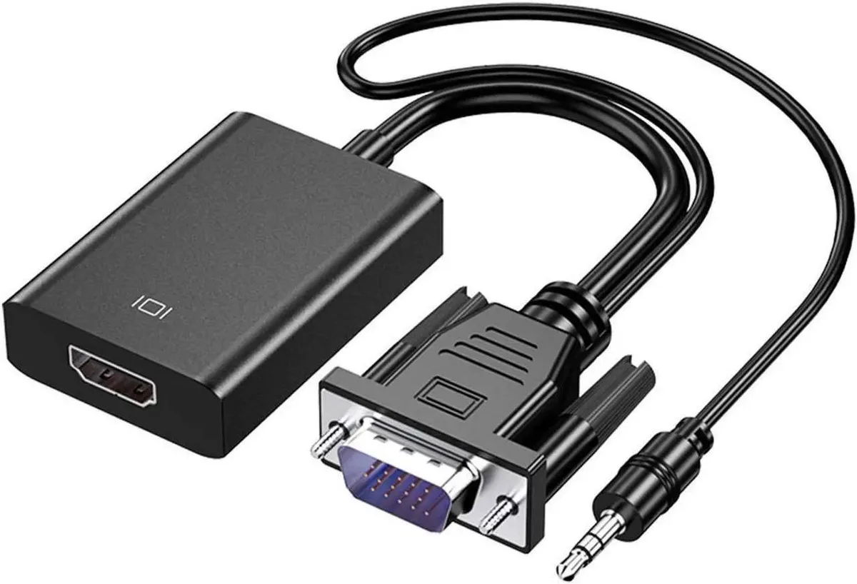 Vszerda Vszerda VGA to HDMI Media Converter 1080P 60Hz 3.5mm Audio Power Port — product photo