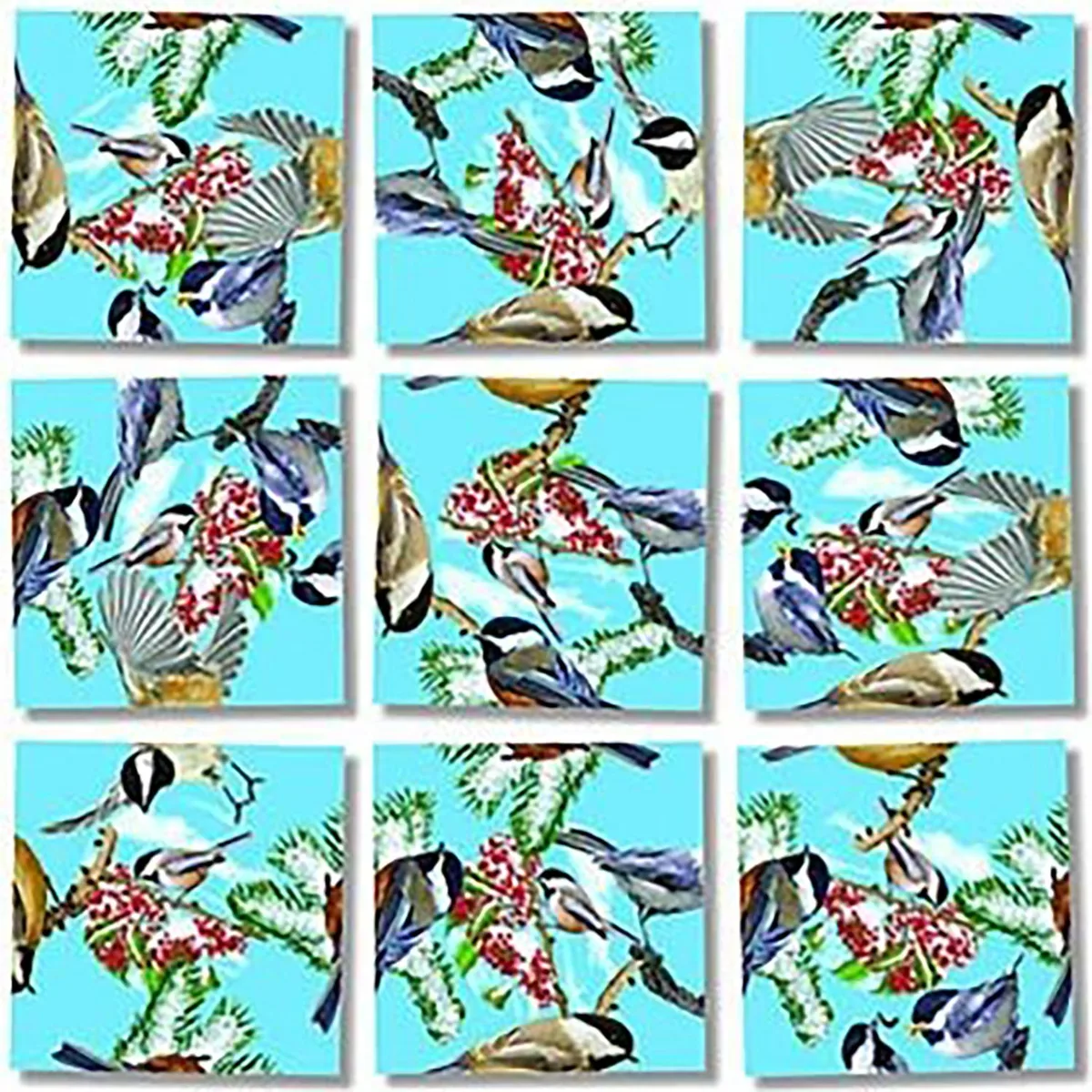 B.Dazzle B.Dazzle Scramble Squares Puzzle Black Capped Chickadees game — product photo
