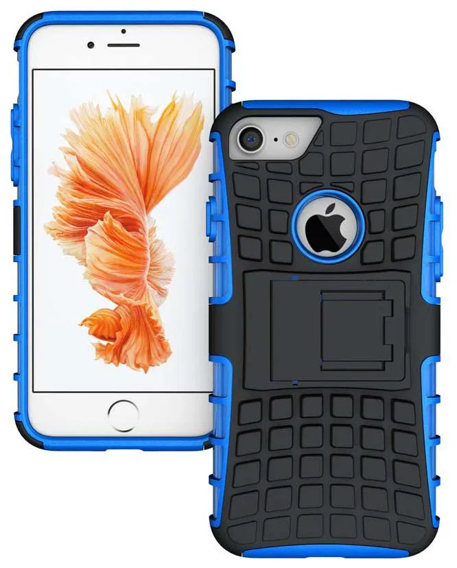 Nakedcellphone Nakedcellphone Grenade Hybrid Case with Stand Blue/Black for iPhone 7/8 — product photo