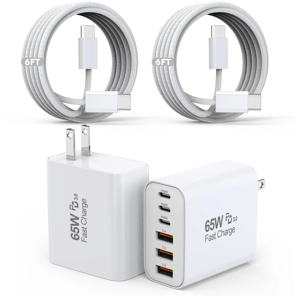 IOGEAR XHD-PD65W3C3A USB Type C to Type C cable 6 ft 60 W 480 Mbps — product photo