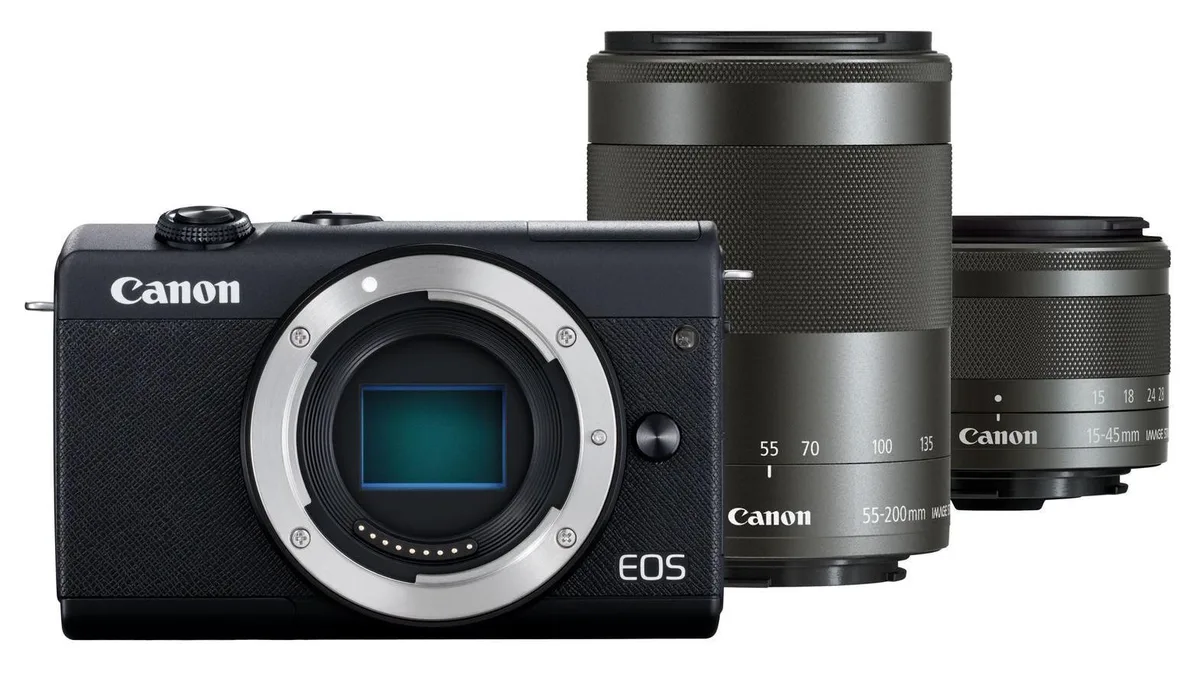 Canon International Canon EOS M200 Compact Mirrorless Camera Dual Lens Kit Black — product photo
