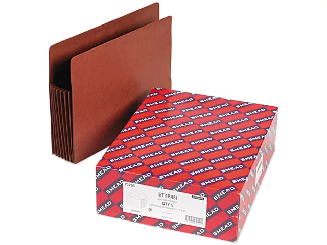 Smead Smead 73795 7" Expansion File Pocket Red 5/Box — product photo