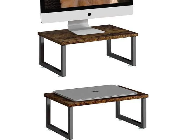 LORDWORLD LORDWORLD 2-Pack Monitor Stand Riser 5.5in Antique Brown — product photo