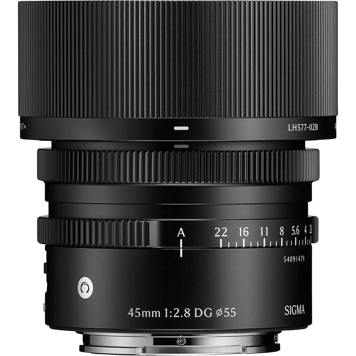SIGMA SIGMA 45mm f/2.8 DG Contemporary Sony E-mount camera lens, Black — product photo
