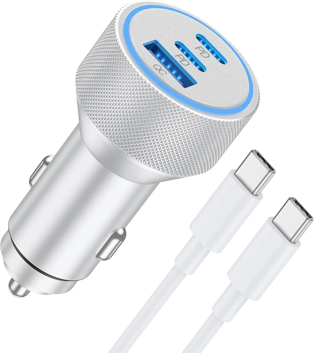 Hamzan Hamzan 67W 3-Port USB-C Car Charger with 3FT Cable — product photo