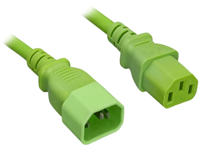 Nippon Labs Nippon Labs 30POW-10W1-02206-GN computer power extension cord 6 ft green C14 to C13 18 AWG 10A 250V — product photo