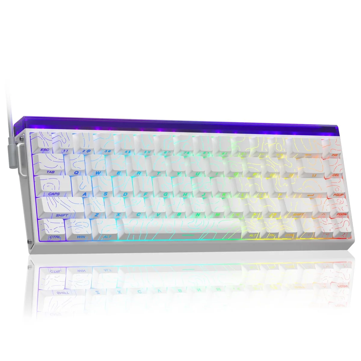 Vszerda Vszerda Hero 68 HE 60% Wired Hall Effect Gaming Keyboard Line White — product photo