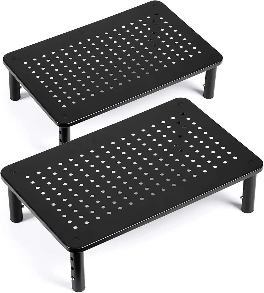PISKEKAT PISKEKAT 2-Pack Monitor Riser 14.6×9.3″ 3 Height 44 lbs — product photo