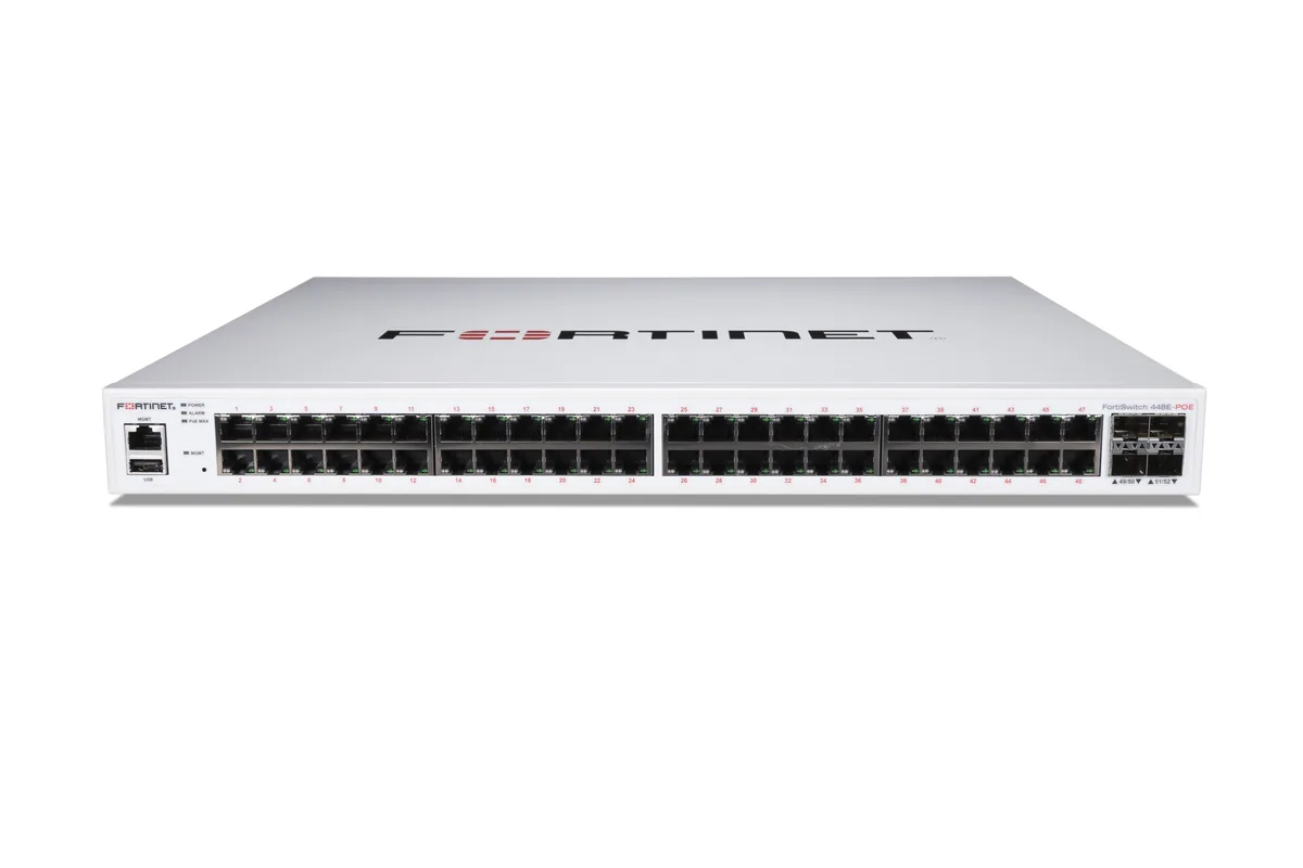 Fortinet Fortinet FS448EPOE network switch 48 GE RJ45 4 10 GE SFP+ 54 ports — product photo