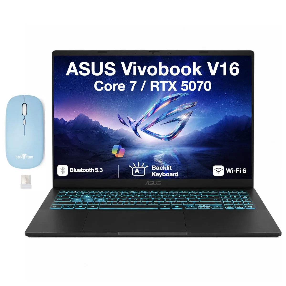 ASUS ASUS Vivobook V16 16.0" WUXGA 144Hz Core 7 240H 32GB DDR5 1TB RTX 5070 Win 11 Home — product photo