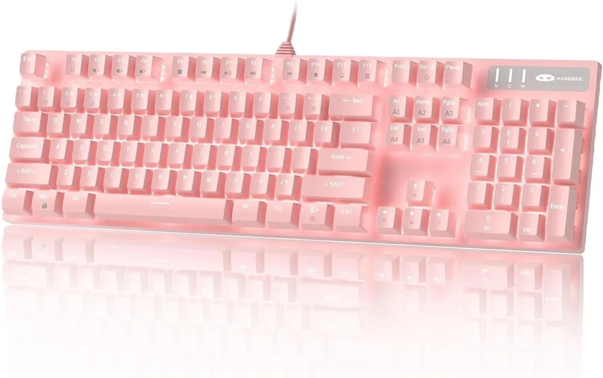 Universal Universal Mechanical Gaming Keyboard 108-Key Pink Blue Switches RGB 18 Effects — product photo