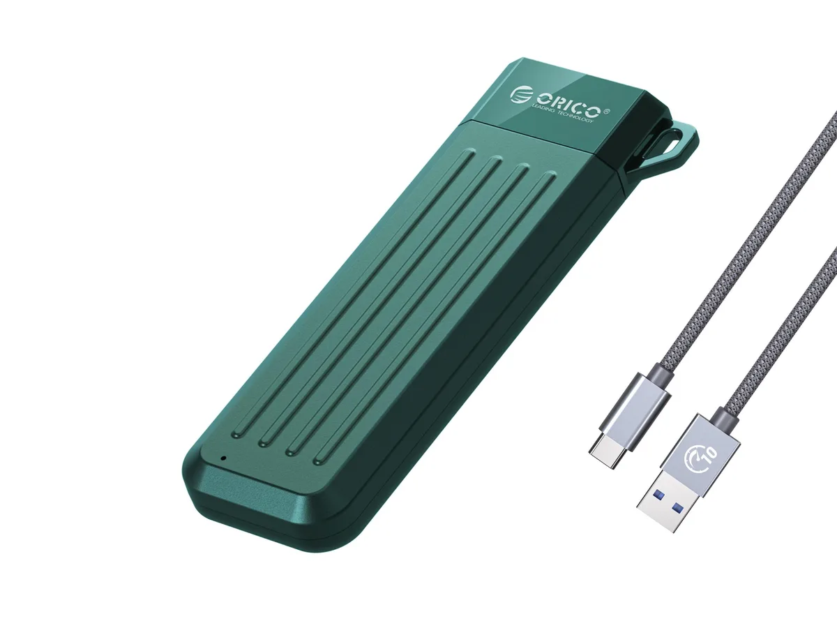 Orico Orico M.2 SATA SSD Enclosure USB-C Green 2230 2242 2260 2280 — product photo