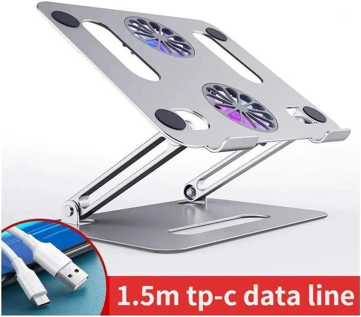 SMUGDESK SMUGDESK Portable Adjustable Aluminum Laptop Stand with Dual Fans 1117.3 — product photo