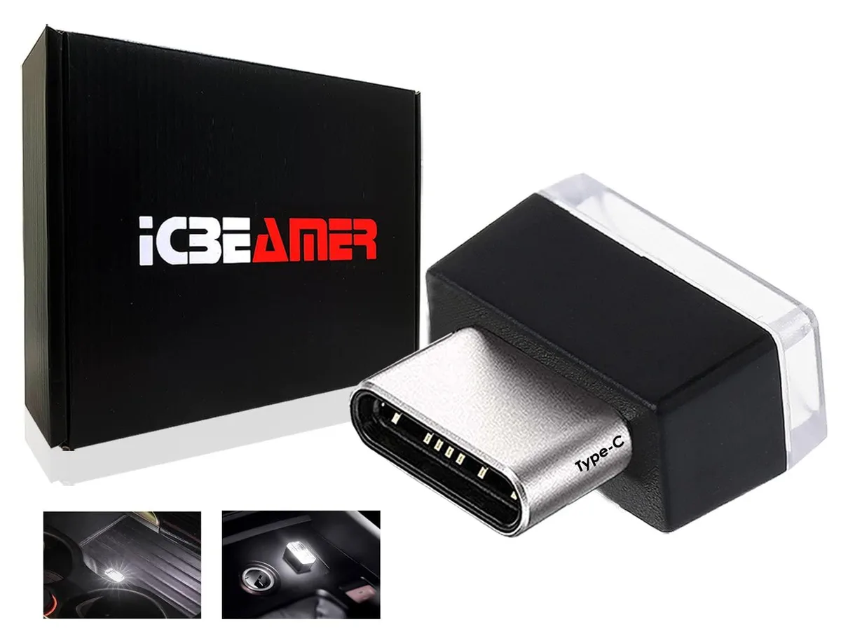  ICBEAMER USB-C Atmosphere Light 1-Pack White Automotive Specialty Lighting — product photo