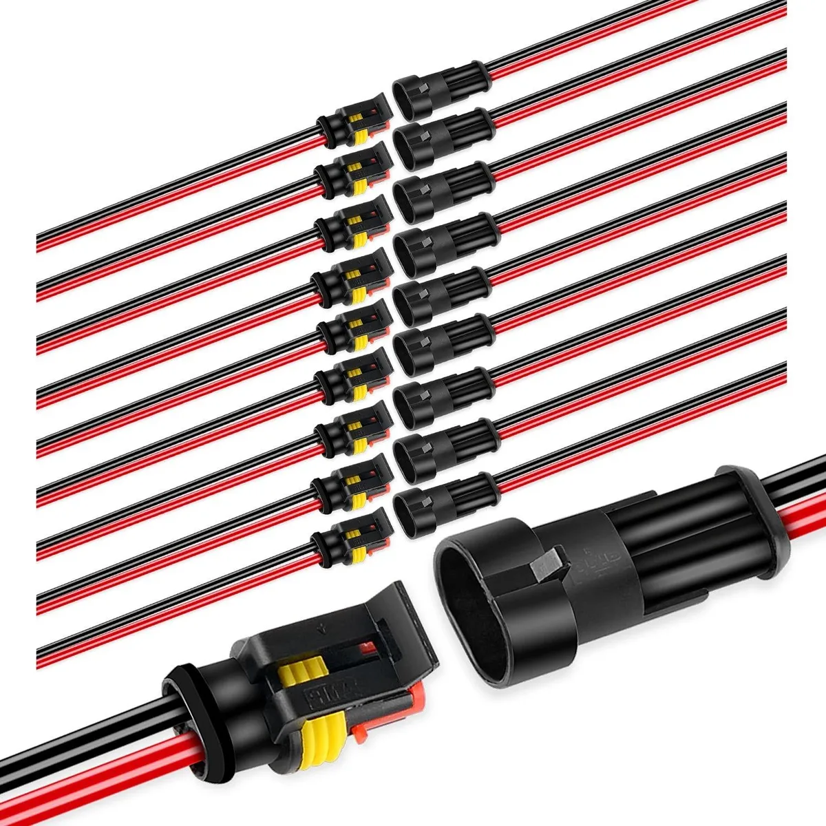 Nilight 50020R 16AWG Waterproof Wire Cap Connectors 10 Pack — product photo