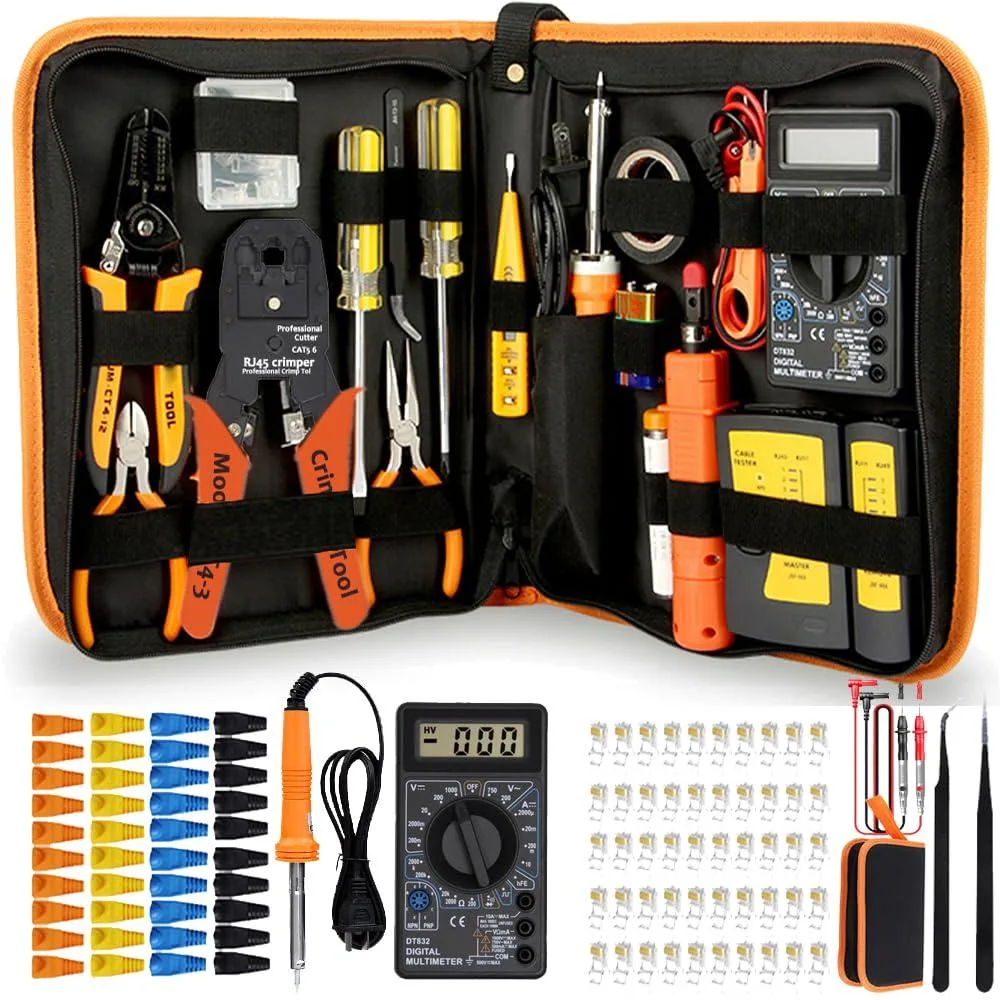 Yellow Klein Tools hand rivet nut setter kit in plastic case