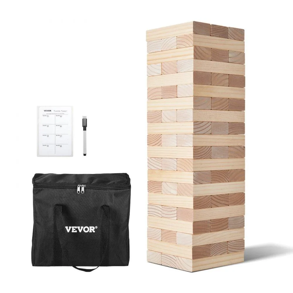 VEVOR VEVOR Tumbling Timber Toy 60 Blocks 28 Domino 7.1in 24in Height — product photo