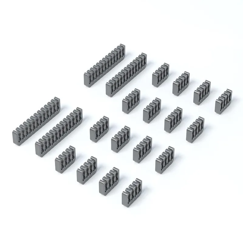 Qinghai Electronics Qinghai Electronics 20-Piece Cable Comb Set Gun Metal Gray 24-pin x4 8-pin x16 — product photo