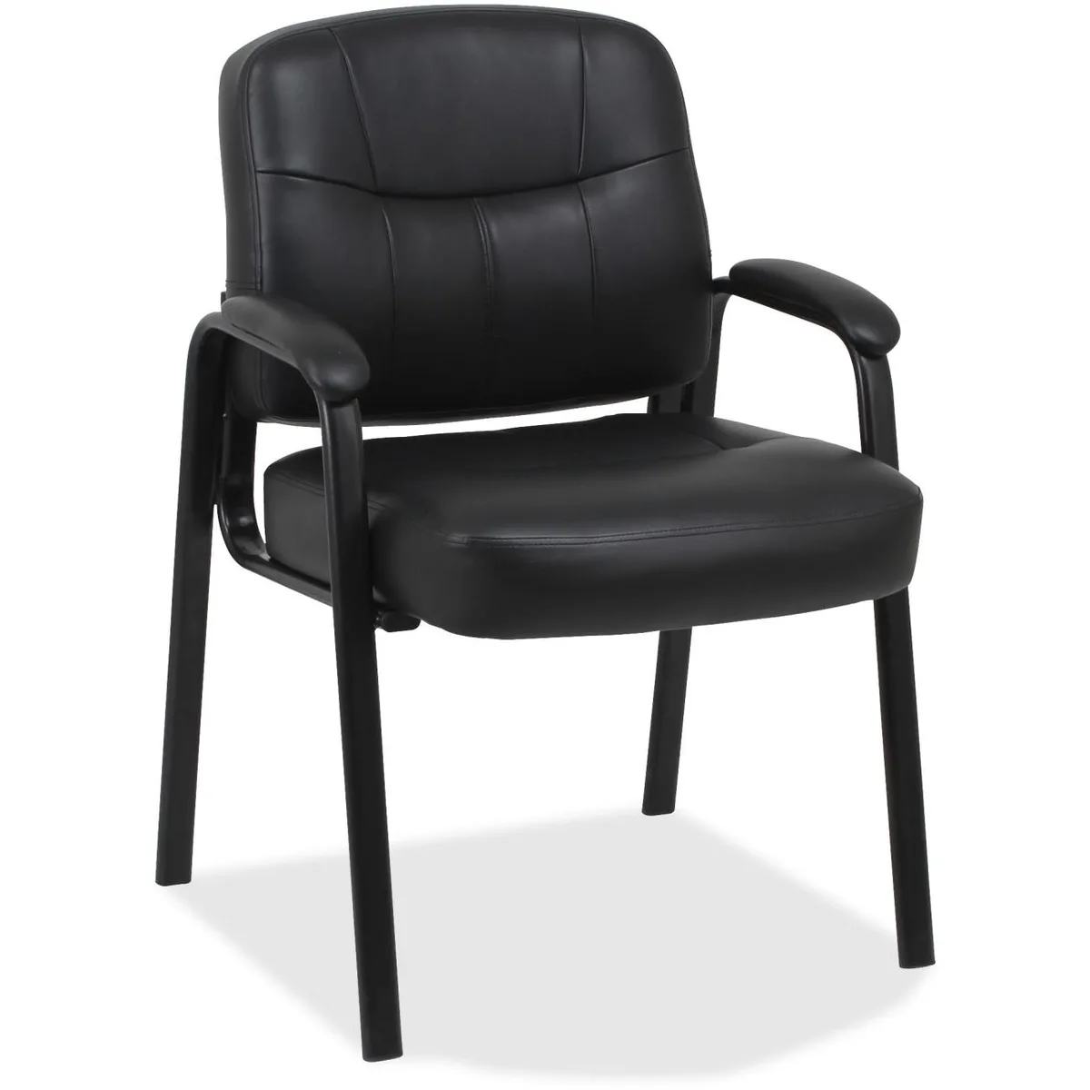 Lorell Lorell 60122 Office Furniture Guest Chair 26x28x35 Black Leather — product photo
